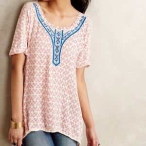 Anthropologie Holding Horses Embroidered Tunic Top
